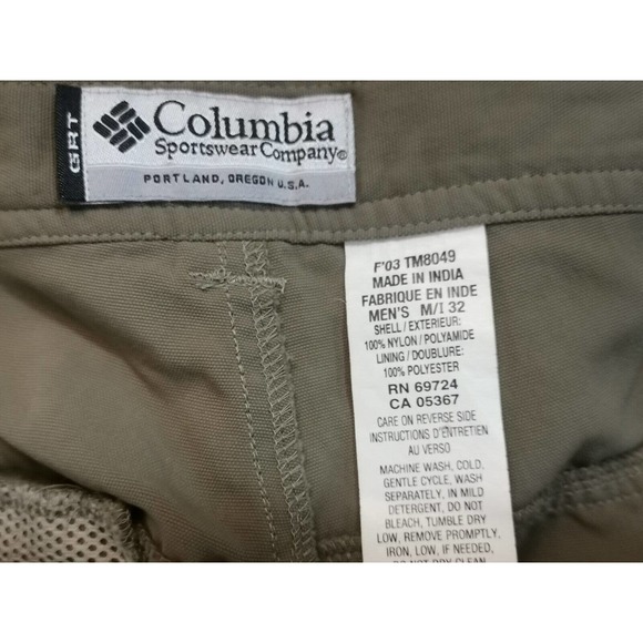 Columbia Cargo Pants Medium Mens 32x32 Beige‎ GRT Hiking Convertible - Picture 6 of 6